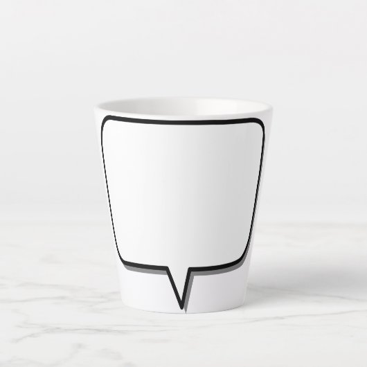 Sprachbox-Rechteck-Form Milchtasse (Vorderseite)