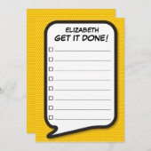 SPRACHBubble Fun Retro: IT DONE List Einladung (Vorne/Hinten)