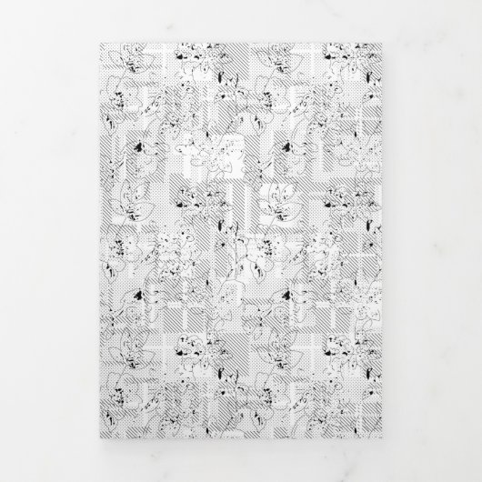 Sprachdesign Einhunderteins Dreifach Gefaltete Urlaubskarte (Cover)