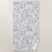 Sprachdesign Einhunderteins Strandtuch (Vorderseite)