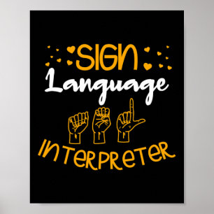 Sprachdolmetscher Deaf Sign Language Awareness Poster