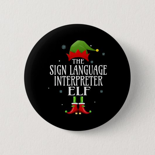 Sprachdolmetscher Elf Matching Family Group Button (Vorderseite)