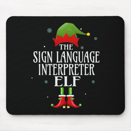 Sprachdolmetscher Elf Matching Family Group Mousepad (Vorne)
