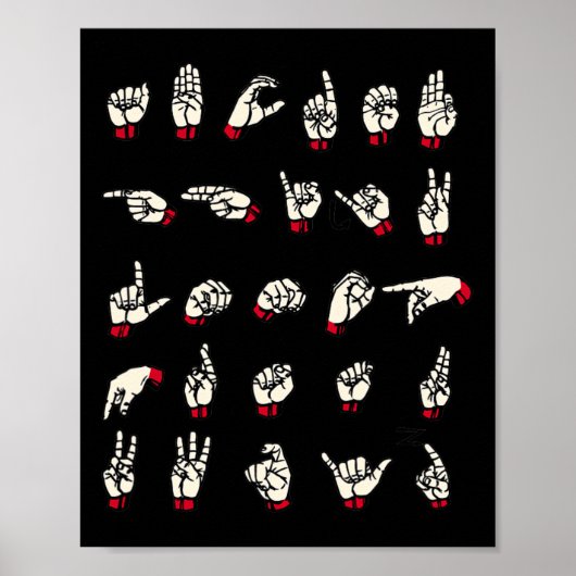 Sprache - Alphabet A to Z Asl Deaf Awareness Poster (Vorne)