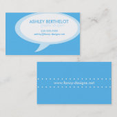 Sprache-Blase Visitenkarte (Vorne/Hinten)