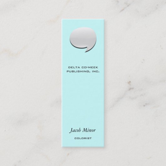 Sprache-Blasen-Karte [3d] Mini Visitenkarte (Vorderseite)