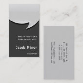 Sprache-Blasen-Karte [3d] Visitenkarte (Vorne/Hinten)