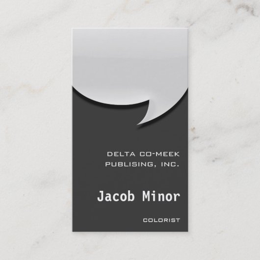 Sprache-Blasen-Karte [3d] Visitenkarte (Vorderseite)