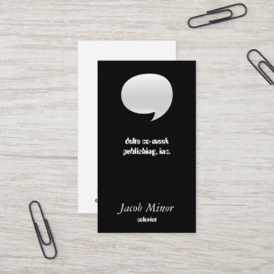 Sprache-Blasen-Karte [3d] Visitenkarte