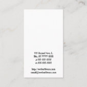 Sprache-Blasen-Karte [3d] Visitenkarte (Rückseite)