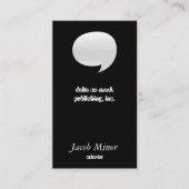 Sprache-Blasen-Karte [3d] Visitenkarte (Vorderseite)