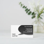 Sprache-Blasen-Karte Visitenkarte (Stehend Vorderseite)