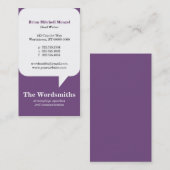 Sprache-Blasen-Visitenkarte Visitenkarte (Vorne/Hinten)