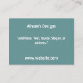 Sprache-Blasen-Visitenkarten Visitenkarte (Rückseite)