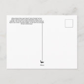 Sprache der Blume Bachelor Button Postkarte (Rückseite)