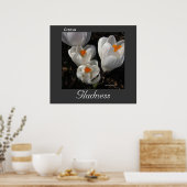 Sprache der Blume Crocus Gladness Poster (Küche)