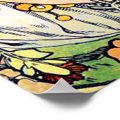 Sprache der Blume von Alphonse Mucha Poster (Ecke)