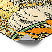 Sprache der Blume von Alphonse Mucha Poster (Ecke)