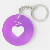 Sprache der Herzmusik Notation Liebe: Akzent Schlüsselanhänger (Rückseite)