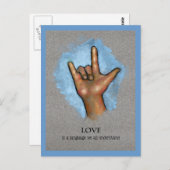 Sprache der Liebe: Amerikanische Gebärdensprache: Postkarte (Vorne/Hinten)