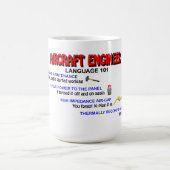 Sprache des Flugzeugingenieurs 101 Kaffeetasse (Mittel)