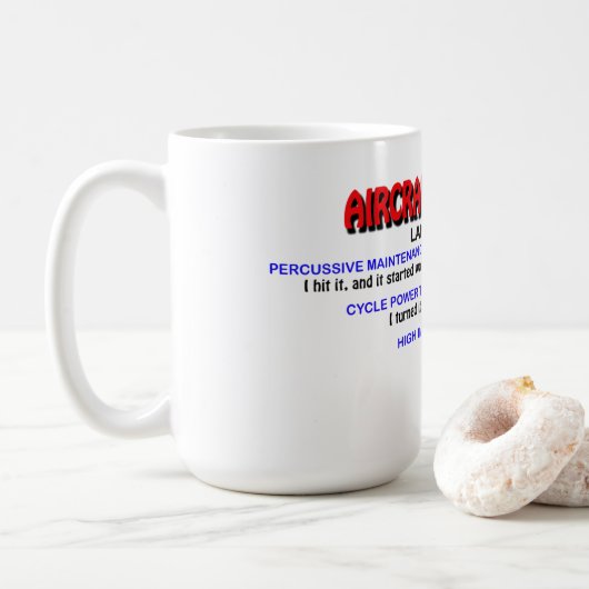 Sprache des Flugzeugingenieurs 101 Kaffeetasse (Mit Donut)