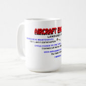 Sprache des Flugzeugingenieurs 101 Kaffeetasse (Vorderseite Links)