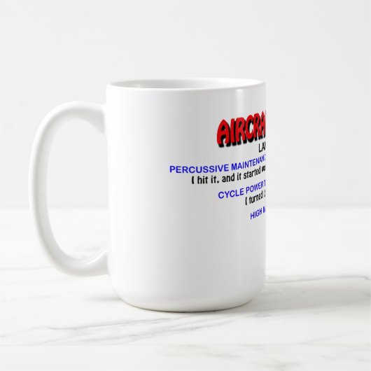 Sprache des Flugzeugingenieurs 101 Kaffeetasse (Links)