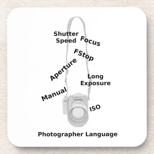 Sprache des Fotografen Getränkeuntersetzer (Vorderseite)