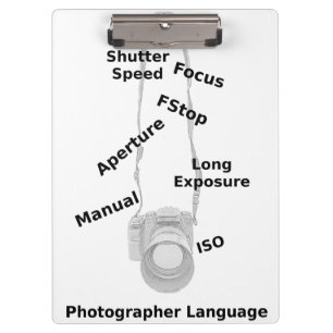 Sprache des Fotografen Klemmbrett