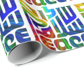Sprache des Friedens/hebräisches, englisch, Geschenkpapier (Rolleneckpunkt)