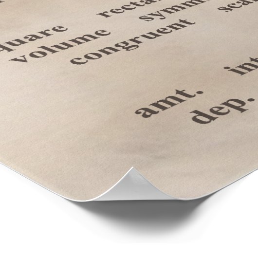 Sprache des Mathematikplakats Poster (Ecke)