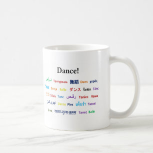 Sprache des Tanzes! Wörter für Tanz weltweit Kaffeetasse