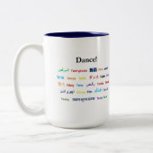 Sprache des Tanzes! Zweifarbige Tasse (Links)