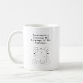Sprache des Universums | Leidenschaftlicher Mathem Kaffeetasse (Links)