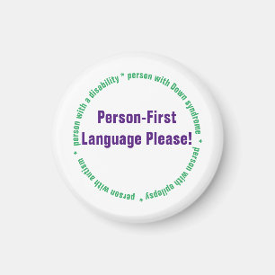 Sprache, die die Person zuerst nennt Magnet