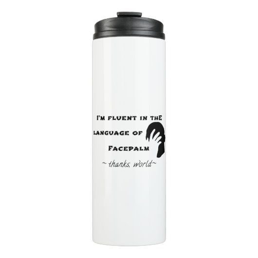 Sprache Facepalms Thermosbecher (Vorderseite)