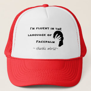 Sprache Facepalms Truckerkappe