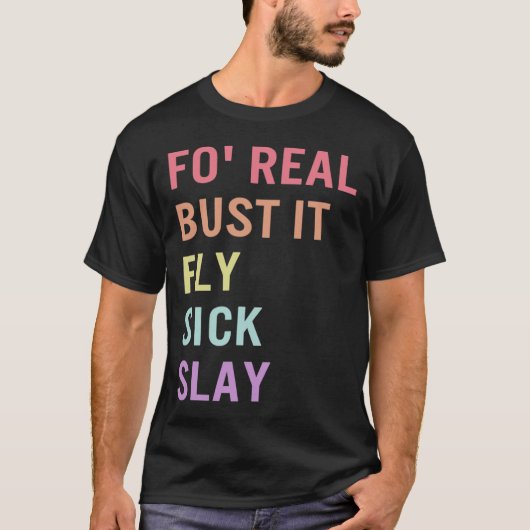 Sprache für Real Bust It Asl Slang T-Shirt Deaf Aw (Vorderseite)