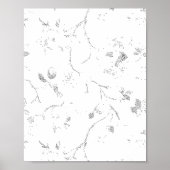 Sprache, graue Wolke Poster (Vorne)