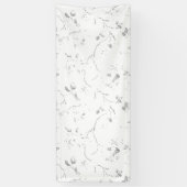 Sprache, Graues Cloud-Banner Banner (Vertikal)