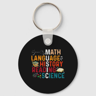 Sprache Mathe Geschichte Lesen Wissenschaft Musik Schlüsselanhänger