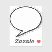 Sprache-Pfeil-Ellipse-Form Aufkleber (Blatt)