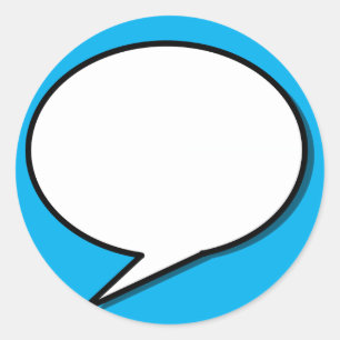 Sprache-Pfeil-Ellipse-Form Runder Aufkleber