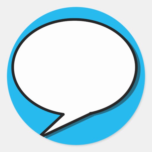 Sprache-Pfeil-Ellipse-Form Runder Aufkleber (Vorderseite)