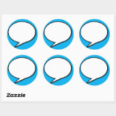 Sprache-Pfeil-Ellipse-Form Runder Aufkleber (Blatt)