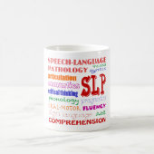 Sprache-Sprachpathologe-bunter Spaß-Schriftart Kaffeetasse (Mittel)
