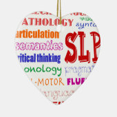 Sprache-Sprachpathologe-bunter Spaß-Schriftart Keramikornament (Rechts)