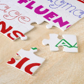 Sprache-Sprachpathologe-bunter Spaß-Schriftart Puzzle (Seite)