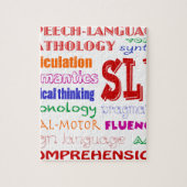 Sprache-Sprachpathologe-bunter Spaß-Schriftart Puzzle (Vertikal)